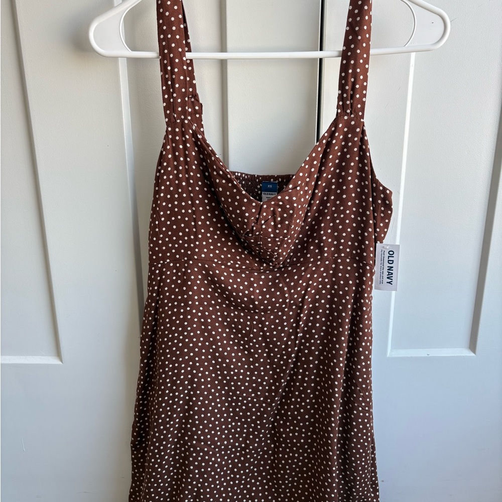 Old Navy Brown Polka Dot Women's dress